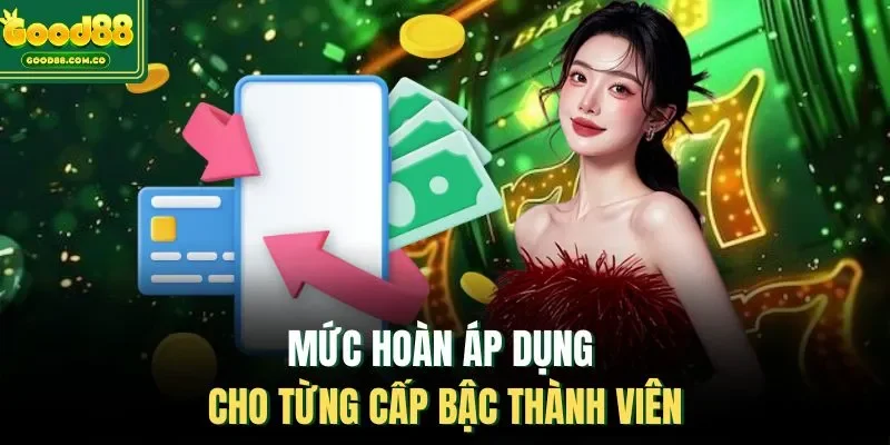 Mức hoàn áp dụng cho từng cấp bậc thành viên