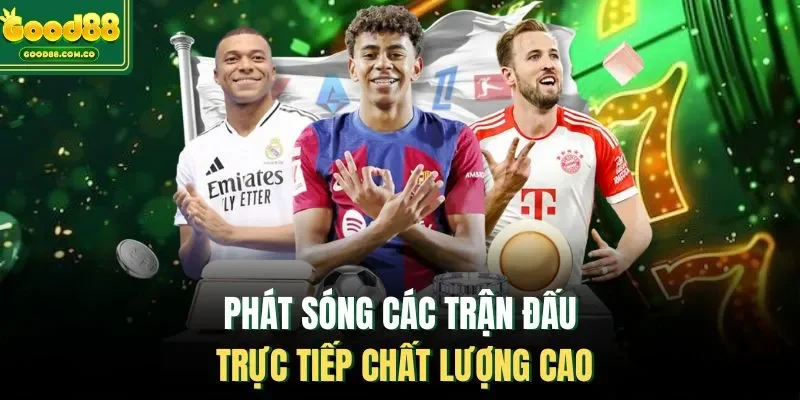 Phát sóng các trận đấu trực tiếp chất lượng cao 